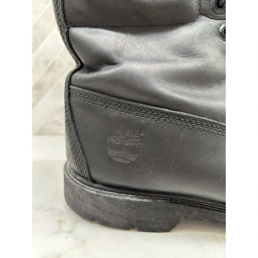 Timberland Premium 6 Inch Waterproof Boots‎ Men's 10.5 Black Leather Lace Up